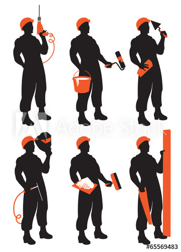 Vector Construction Worker At Vectorified.com | Collection Of Vector ...