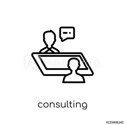 Consulting Icon Trendy Modern Flat Linear Vector Consulting Icon 500x500 Consulting Icon Trendy Modern Flat Linear Vector Consulting Icon