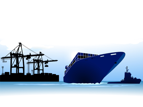 500x374 Set Of Container Shipping Elements Vector Free Download