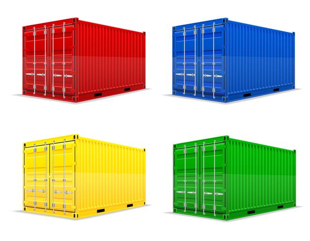 630x490 Cargo Container Vector Illustration