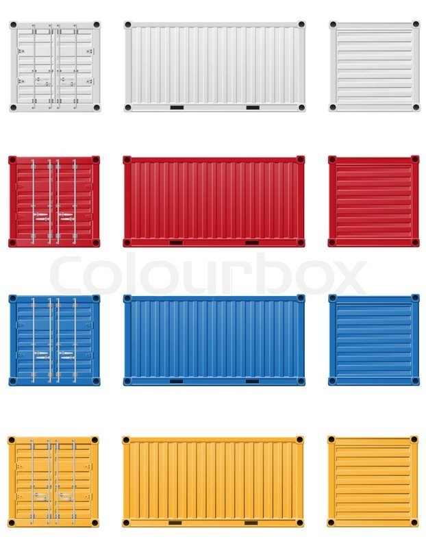 622x800 Cargo Container Vector Illustration Stock Vector Colourbox