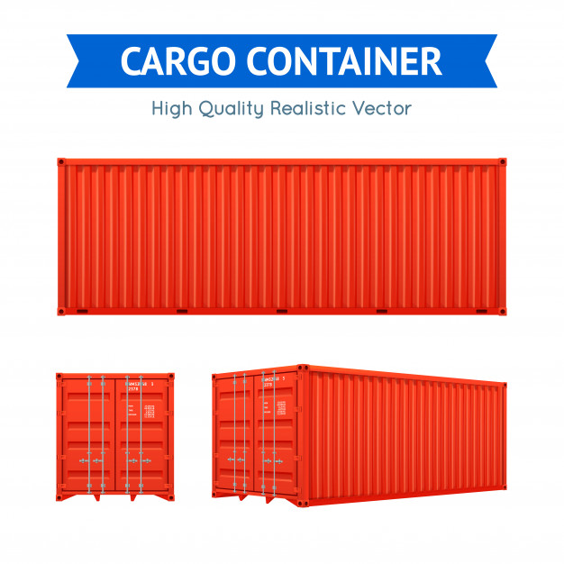 626x626 Cargo Freight Container Vector Free Download