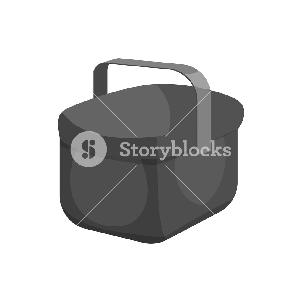 1000x1000 Cooler Bag Icon In Black Monochrome Style Isolated On White