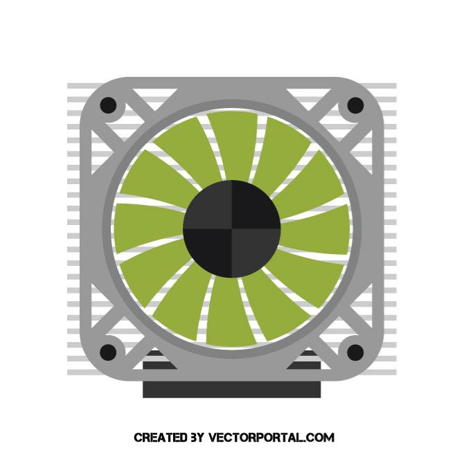 660x660 Cpu Cooler Vector Image