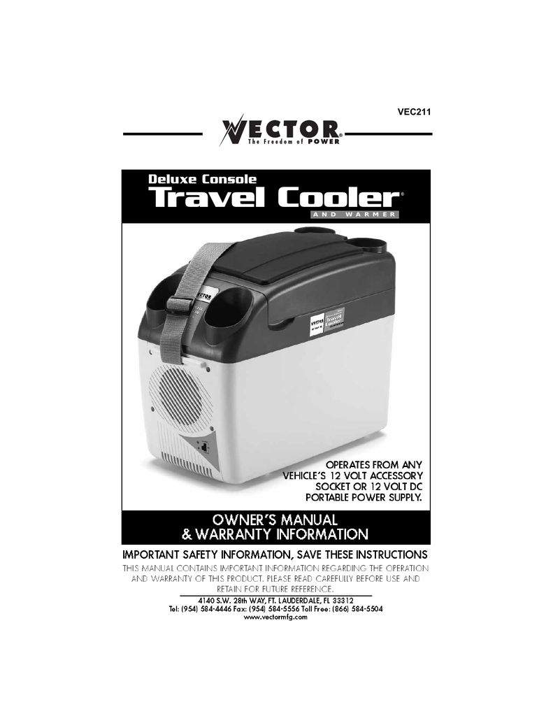 Vector Mini Fridge Cooler And Warmer Owner`s Manual 791x1024 Vector Mini Fridge Cooler And Warmer Owner`s Manual