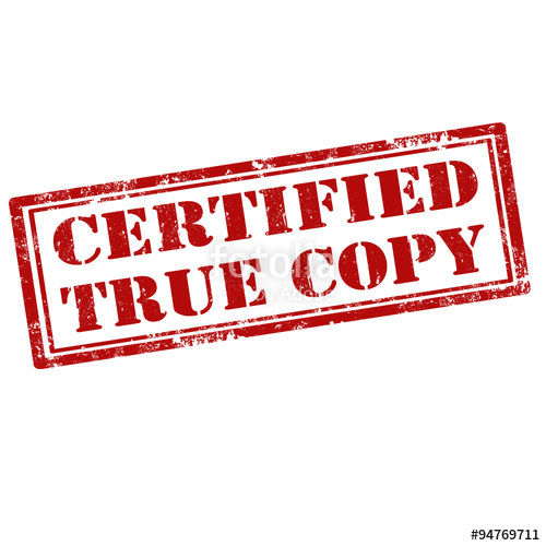 500x500 Certified True Copy Stock Image And Royalty Free Vector