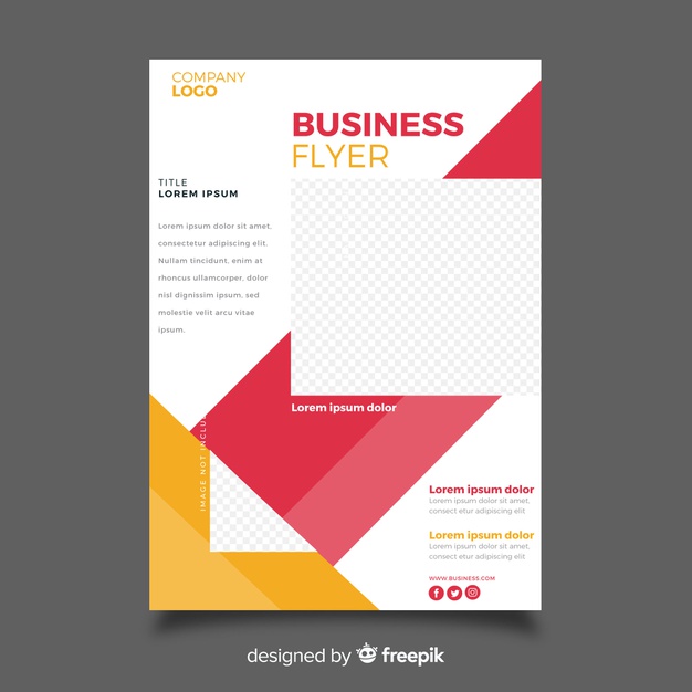 626x626 Mosaic Business Flyer Template With Copy Space Vector Free Download
