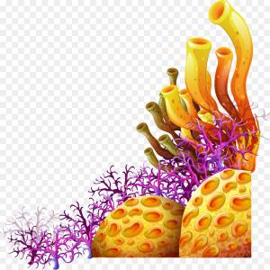 300x300 Photostock Vector Coral Reef Drawn In A Line Art Style Ocean