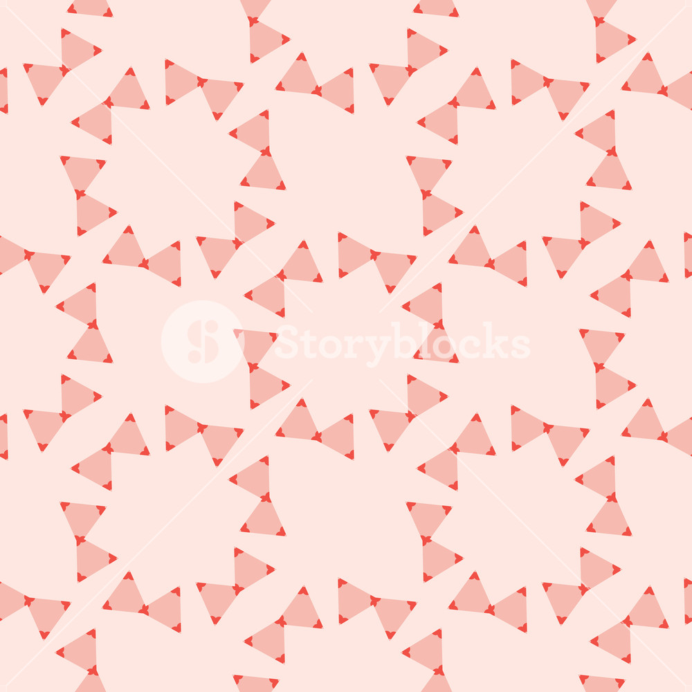 1000x1000 Vector Coral Abstract Triangles Blooms Seamless Repeat Pattern