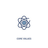 160x160 Outline Core Values Vector Icon Isolated Black Simple Line
