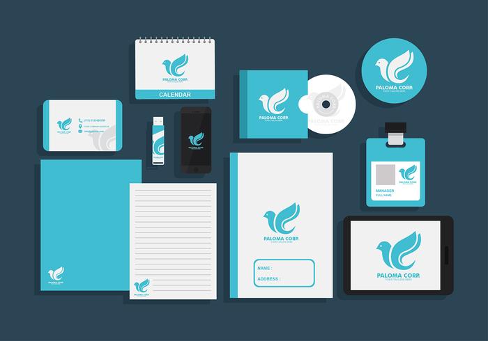 700x490 Paloma Corp Corporate Identity Free Vector