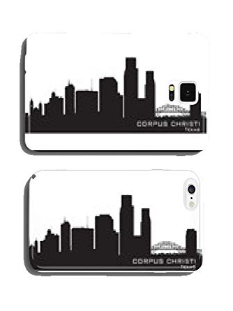334x445 Corpus Christi Texas City Skyline Vector Silhouette Mobile Phone