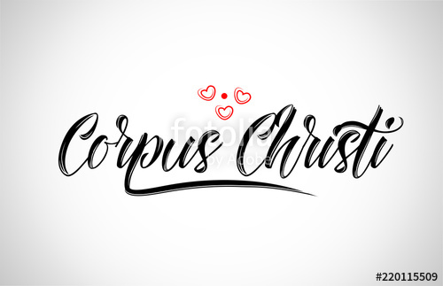 500x323 Corpus Christi City Design Typography With Red Heart Icon Logo