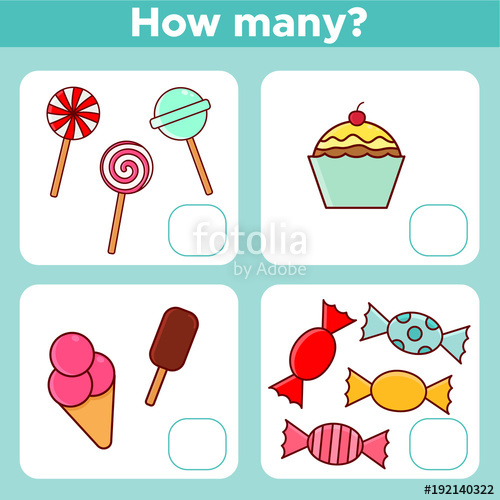 500x500 Counting Educational Math Game For Preschool Children Count How