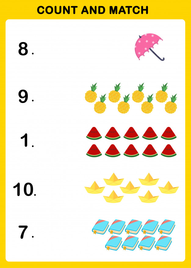 626x878 Count And Match Illustration Vector Premium Download