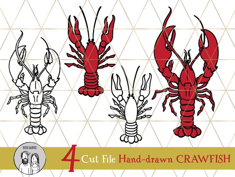 Crayfish Crawfish Silhouette Mardi Gras Etsy 794x599 Crayfish Crawfish Silhouette Mardi Gras Etsy