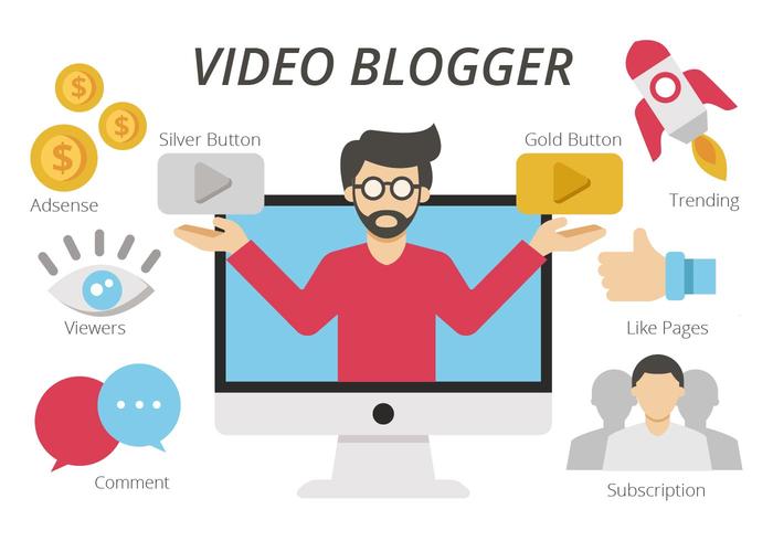 700x490 Free Content Creator Or Video Blogger Vector