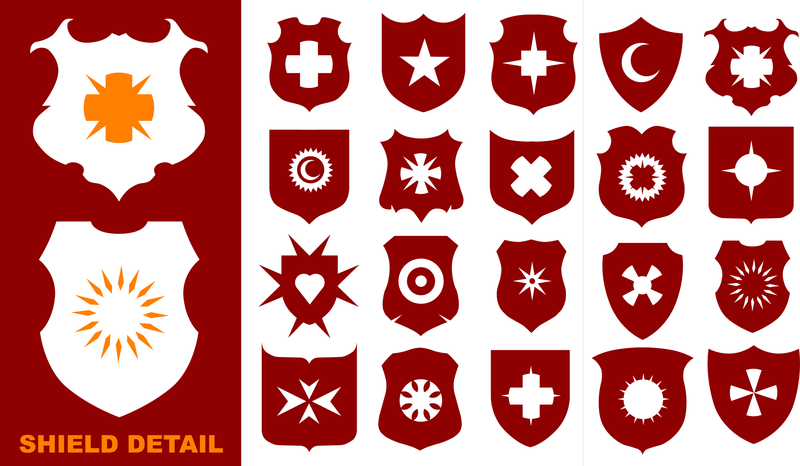 A Variety Of Shield Shapes Vector 800x466 A Variety Of Shield Shapes Vector