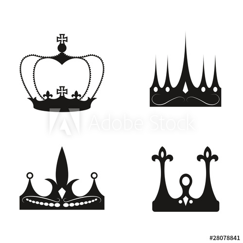 500x500 Vector Crown King Black Prince Queen Icon
