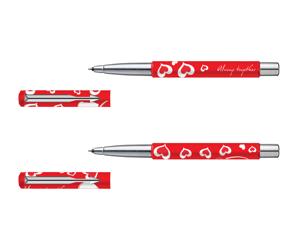 1000x800 Parker Vector Love Spl Edi Ct Roller Ball Pen Set