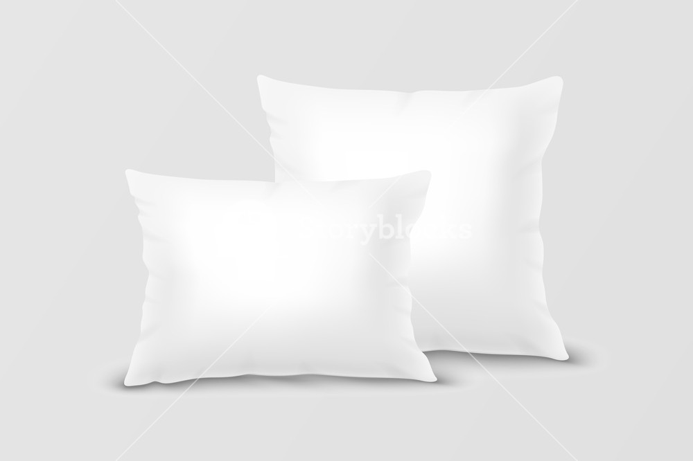 Vector Realistic White Pillow Set Closeup Isolated On White 1000x666 Vector Realistic White Pillow Set Closeup Isolated On White