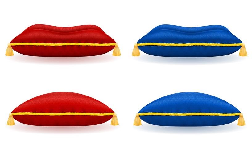 Red Blue Velvet Pillow With Gold Rope And Tassels Vector 817x490 Red Blue Velvet Pillow With Gold Rope And Tassels Vector