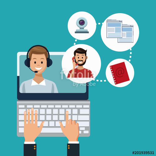 500x500 Customer Service And Support Call Center Concept Vector