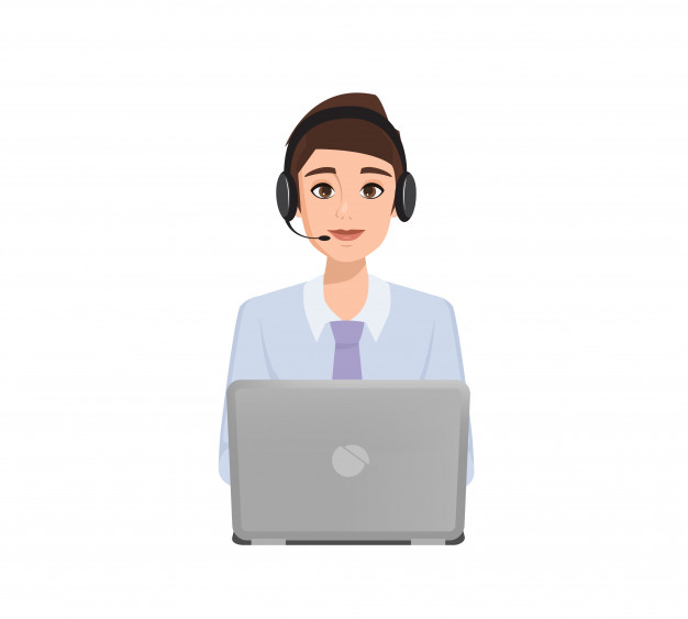 626x563 Business People To Call Center Customer Service Character Vector
