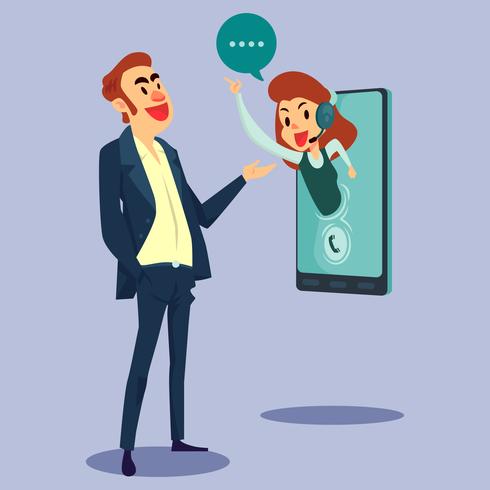 490x490 Online Customer Service Concept Illustration