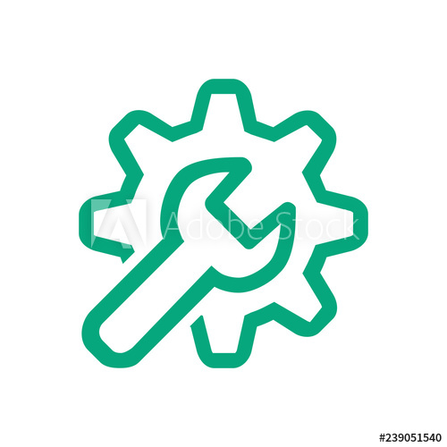 500x500 Line Icon Customization Isolated On White Background Vector