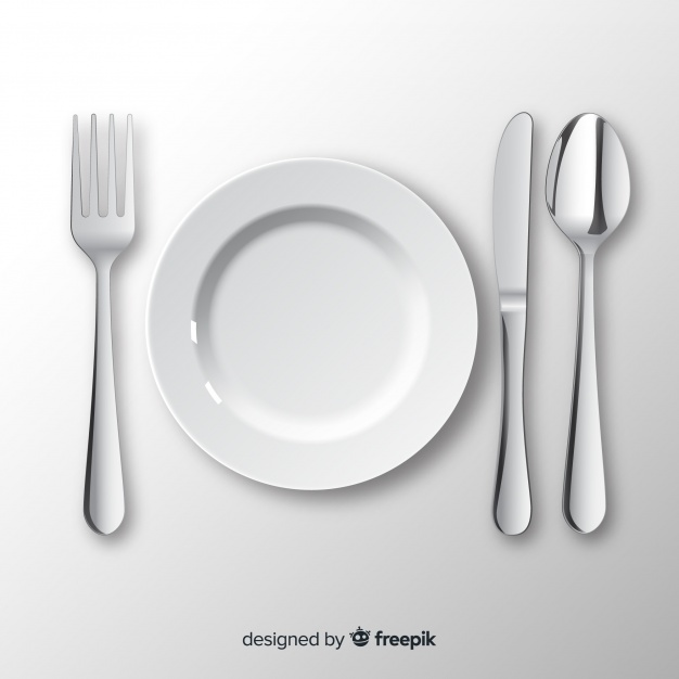 626x626 Top View Of Restaurant Cutlery With Realistic Design Vector Free