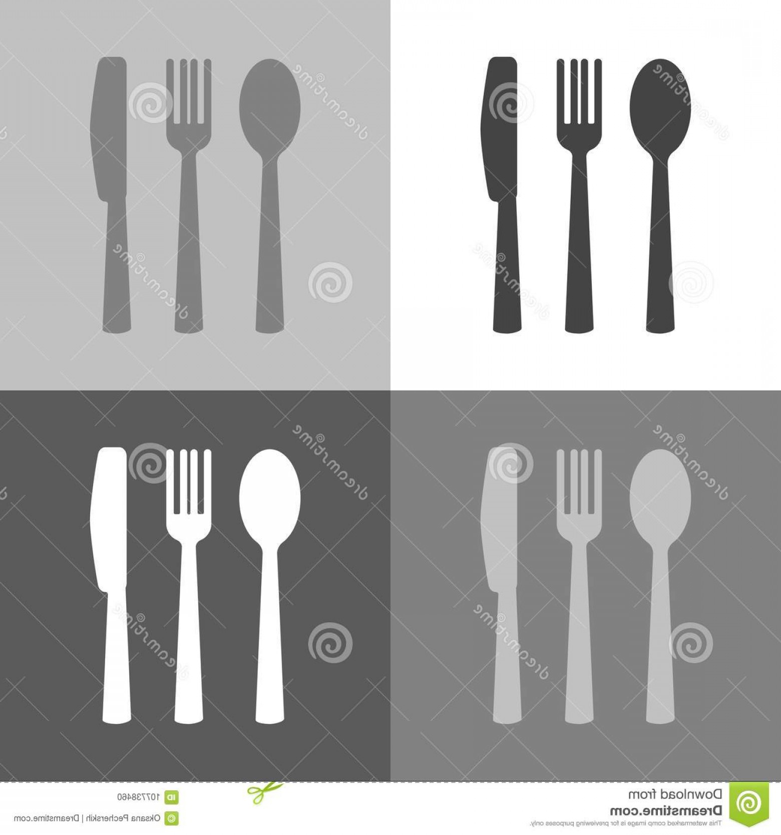 1560x1668 Vector Icon Set Knife Fork Spoon Plate Cutlery Table Setting White