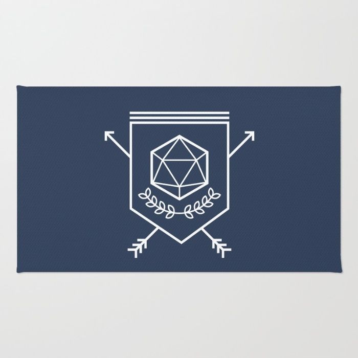 700x700 Roleplayer's Crest Area Throw Rug