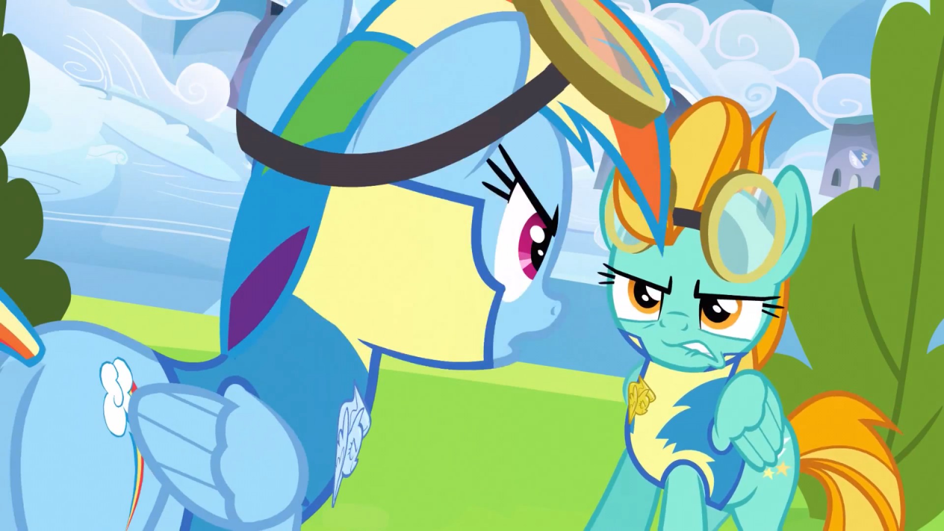 1920x1080 Rainbow Dash And Lightning Dust Vectors