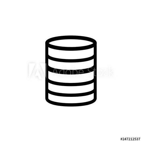 500x500 Database Icon Vector Database Vector Design Sign Design Flat