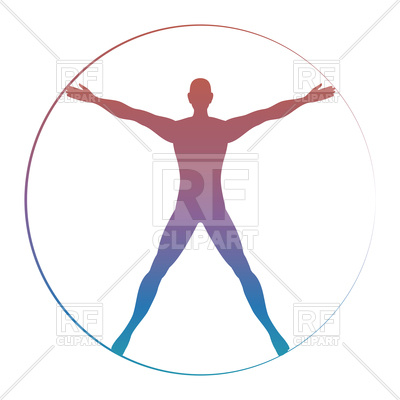400x400 Modern Colorful Vitruvian Man Vector Image Of People Vectortatu