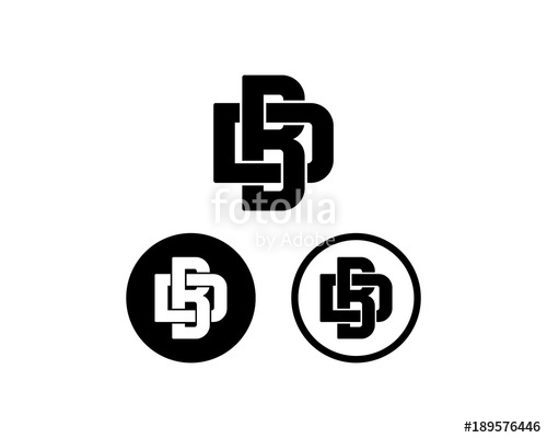 Initial Name Letter Bd Or Db Monogram Icon Logo Symbol Vector 500x400 Initial Name Letter Bd Or Db Monogram Icon Logo Symbol Vector