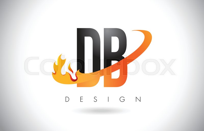 Db D B Letter Logo Design With Fire Stock Vector Colourbox 800x515 Db D B Letter Logo Design With Fire Stock Vector Colourbox