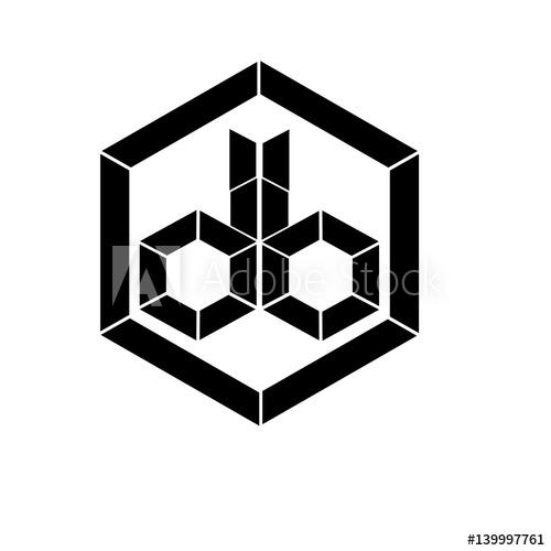 Initial Letter Db Black Color Logo Vector 500x500 Initial Letter Db Black Color Logo Vector