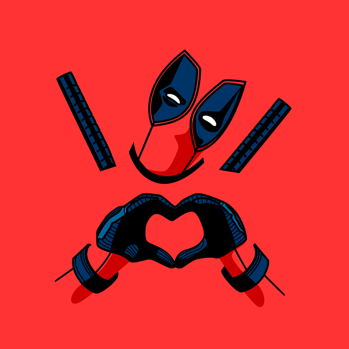 1200x1200 Deadpool Vector Illustration On Student Show