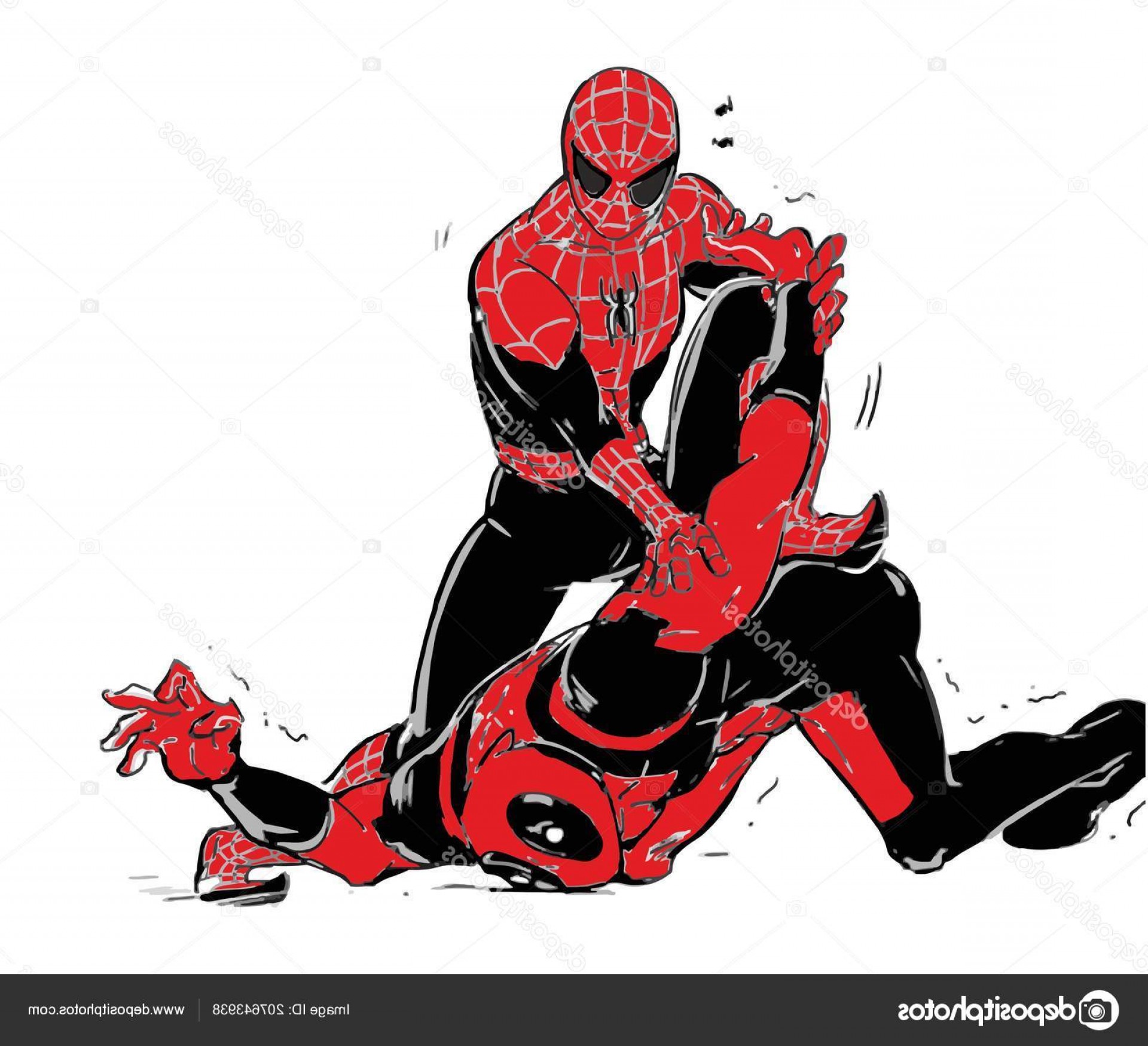 1920x1749 Stock Illustration Spider Man Deadpool Vector Handandbeak