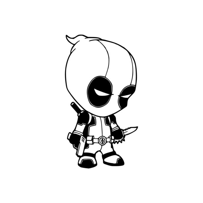 690x690 Deadpool Superhero Graphics Design Dxf
