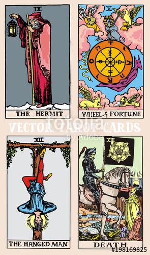 Tarot Cards Deck Colorful Vector Illustration With Magic 295x500 Tarot Cards Deck Colorful Vector Illustration With Magic