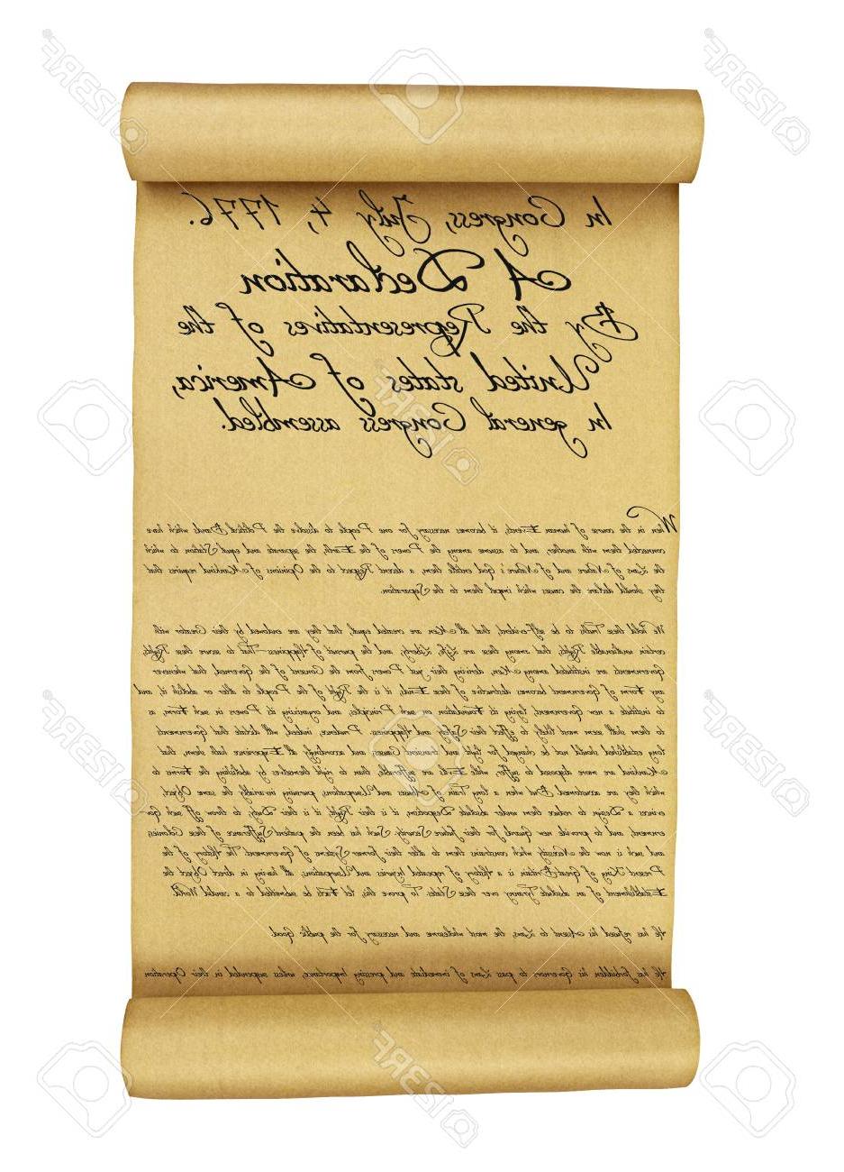 937x1300 Unique Declaration Of Independence Scroll Vector Image Vector