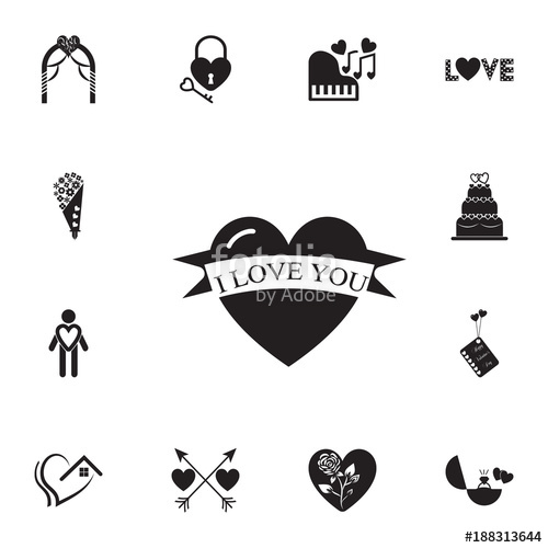 500x500 Declaration Of Love In The Heart Icon Set Of Valentine's Day