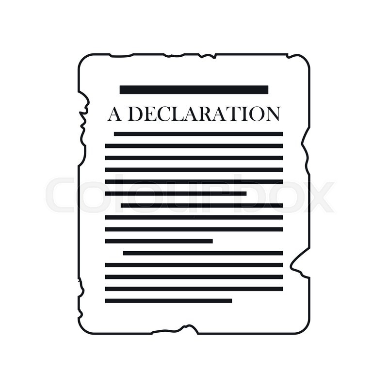 800x800 Declaration Icon Black Simple Style Stock Vector Colourbox