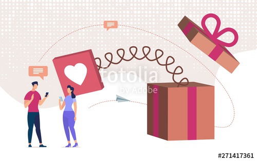 500x313 Declaration In Love In Mobile Messenger Vector Stock Image