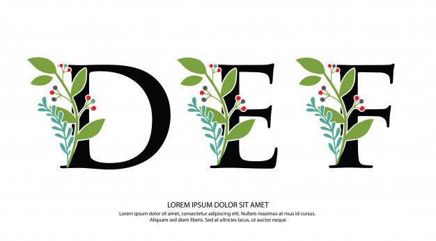 626x347 Initial D E F Letter Logo With Flower Shape Vector Premium Download