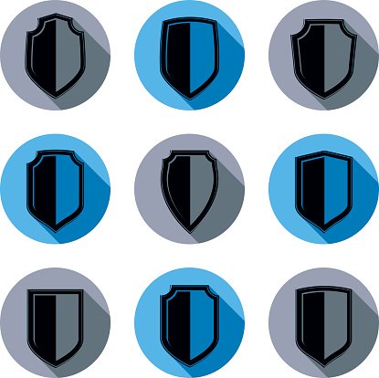 Set Of Stylized Coat Of Arms, Decorative Vector Defense Shields 415x414 Set Of Stylized Coat Of Arms, Decorative Vector Defense Shields