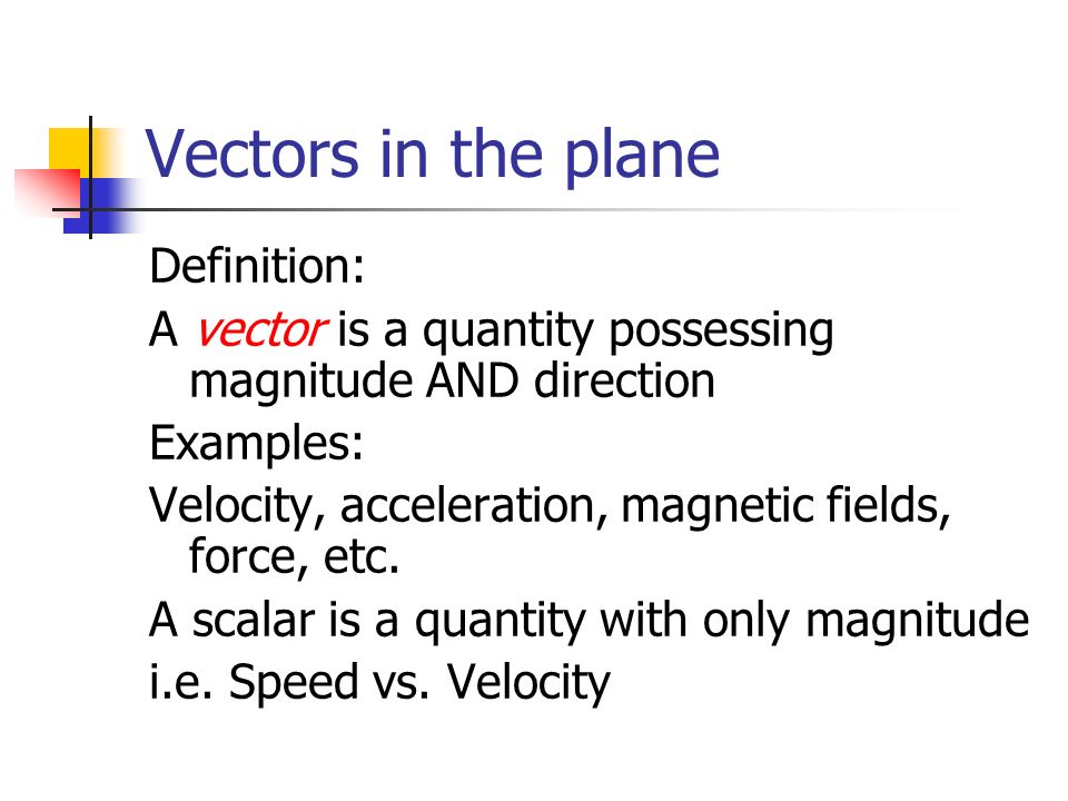 960x720 Vectors In The Plane Day Objectives